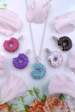 Silver Donut with Rainbow Sprinkles Necklace