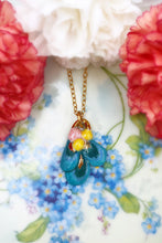 Porcelain Blue Iris Necklace