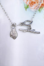 Silver Bear on a Swing Necklace